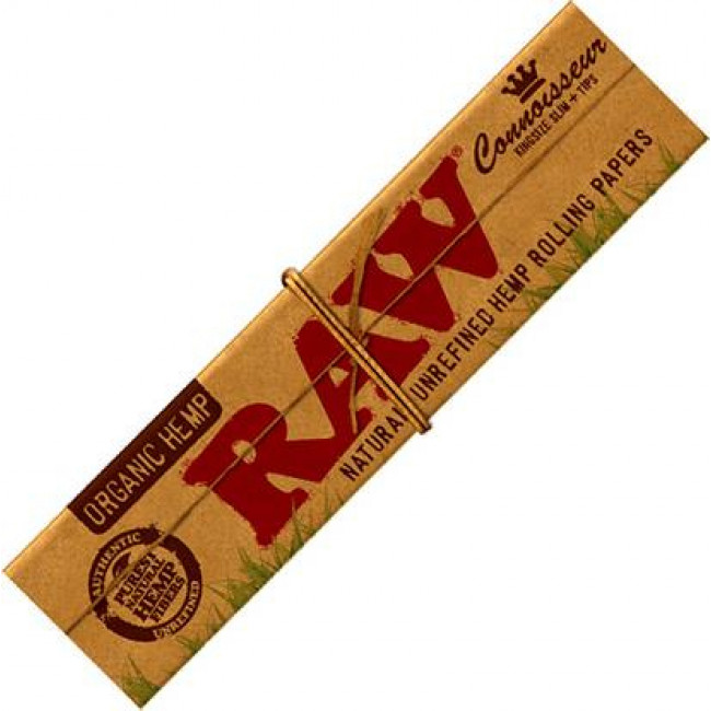 Χαρτάκια Στριφτού Raw Organic Hemp Αλεύκαντο King Size Slim με Τζιβάνες (32 φύλλα) (1τμχ) (HB.12944)