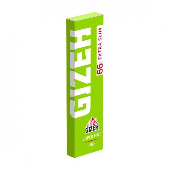Χαρτάκια Gizeh Extra Slim Super Fine Λαχανί (66 φύλλα) (1τμχ)