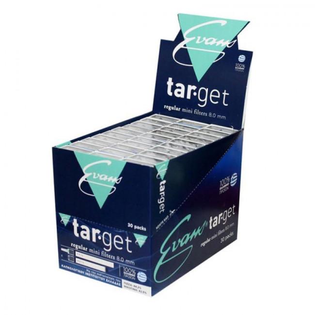 Πίπες Τσιγάρων Evans Target Regular 8mm (10 πιπάκια) (1 τμχ)