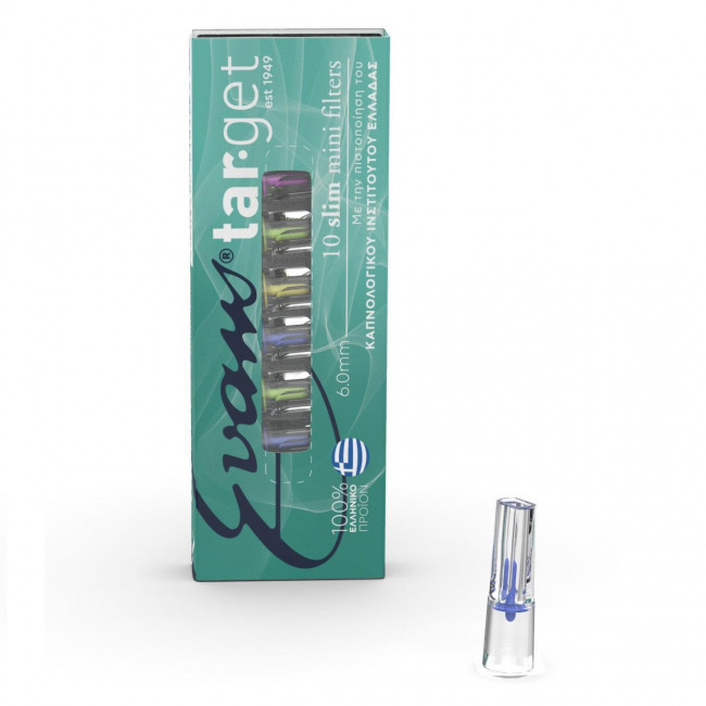 Πίπες Τσιγάρων Evans Target Slim 6mm (10 πιπάκια) (1τμχ)