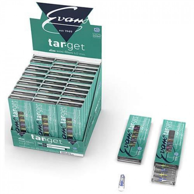 Πίπες Τσιγάρων Evans Target Slim 6mm (10 πιπάκια) (1τμχ)