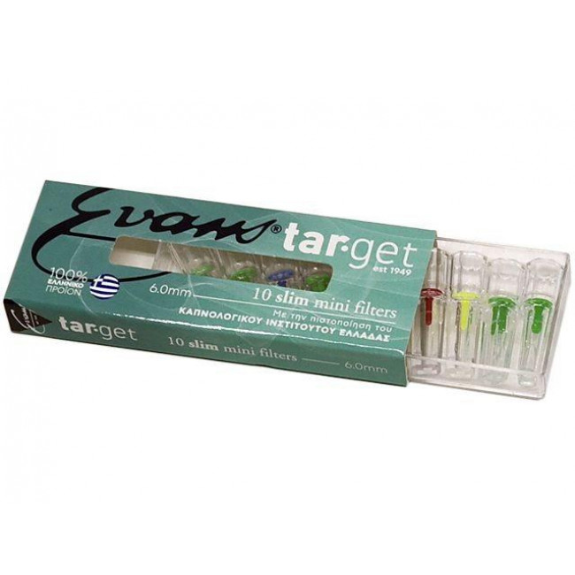 Πίπες Τσιγάρων Evans Target Slim 6mm (10 πιπάκια) (1τμχ)