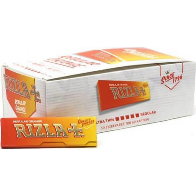 Χαρτάκια Στριφτού Rizla Πορτοκαλί (60 φύλλα) (1τμχ)