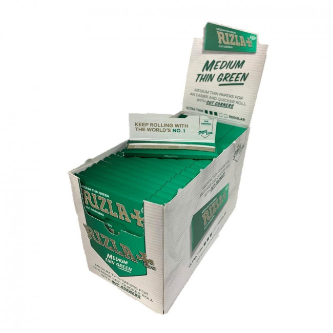 Χαρτάκια Στριφτού  Rizla Πράσινα (50 φύλλα) (1τμχ)
