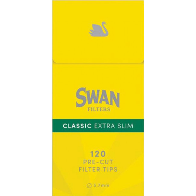 Φιλτράκια Στριφτού Swan Classic Extra Slim 5.7mm (120 φίλτρα) (1τμχ)
