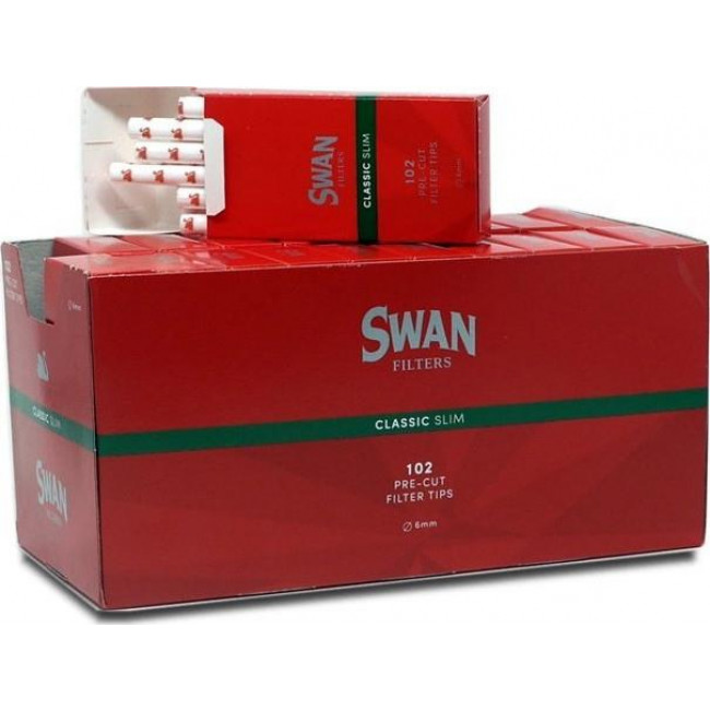 Φιλτράκια Στριφτού Swan Classic Slim 6mm (102 φίλτρα) (1τμχ)