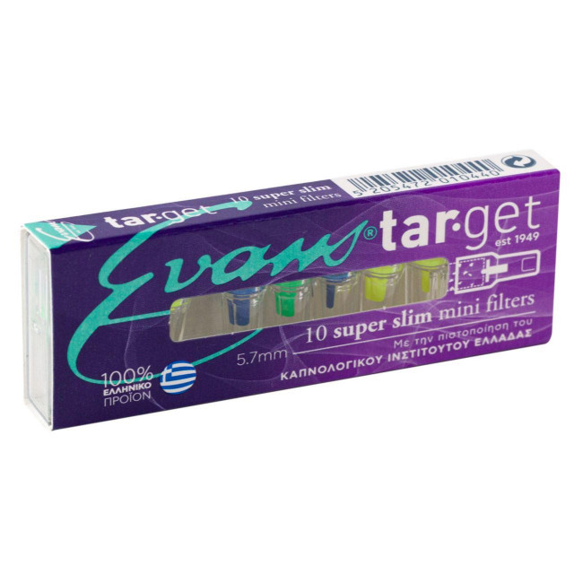 Πίπες Τσιγάρων Evans Target Super Slim 5.7mm (10 πιπάκια) (1τμχ)