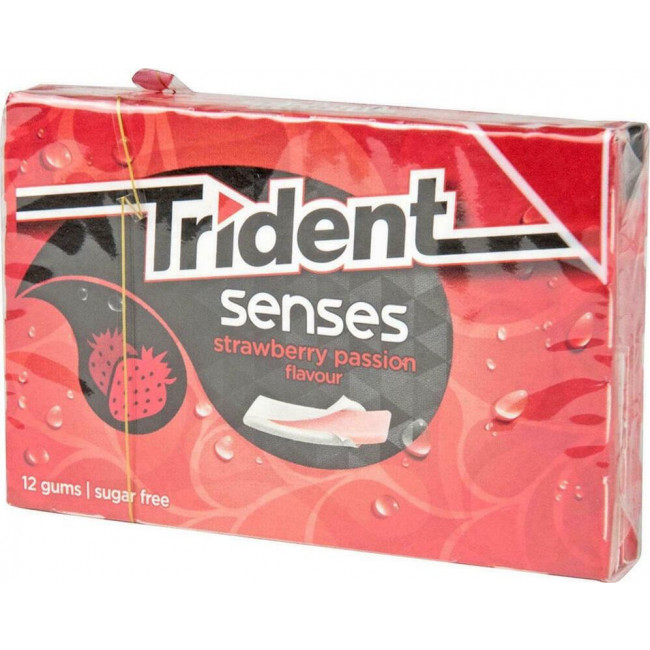 Τσίχλες Trident Senses Φράουλα (27gr) (12τμχ)