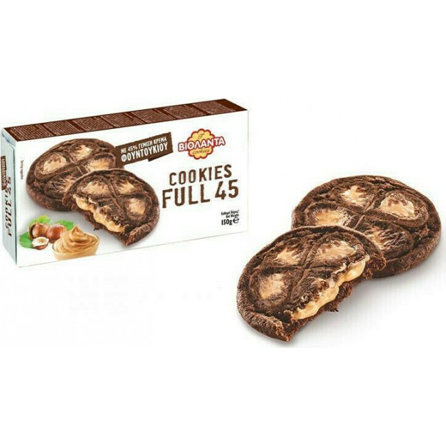 Βιολάντα Cookies Full 45 Γεμιστά Μπισκότα με Κρέμα Φουντουκιού (150gr)