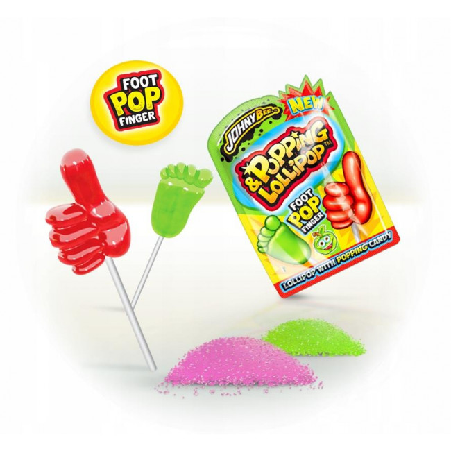 Γλειφιτζούρι Johny Bee Δάχτυλο+Πατούσα DrLAB Popping & Lollipop (16gr) (36τμχ)
