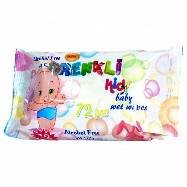 Μωρομάντηλα Renkli Kids Baby Wep Wipes 72τεμ (1τμχ)
