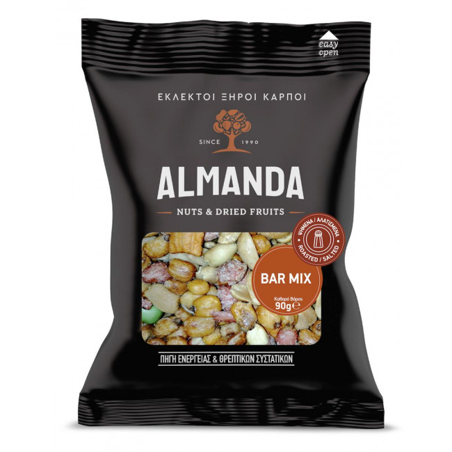 Ξηροί Καρποί & Αποξηραμένα φρούτα Almanda Mix Bar (90g)