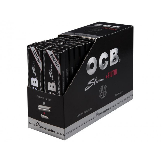 Χαρτάκια OCB Premium King Size Slim με Τζιβάνες (32 φύλλα) (1τμχ)