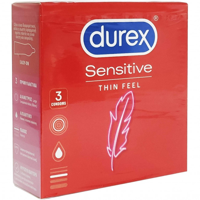 Προφυλακτικά Durex Sensitive Feel Thin (3τμχ)