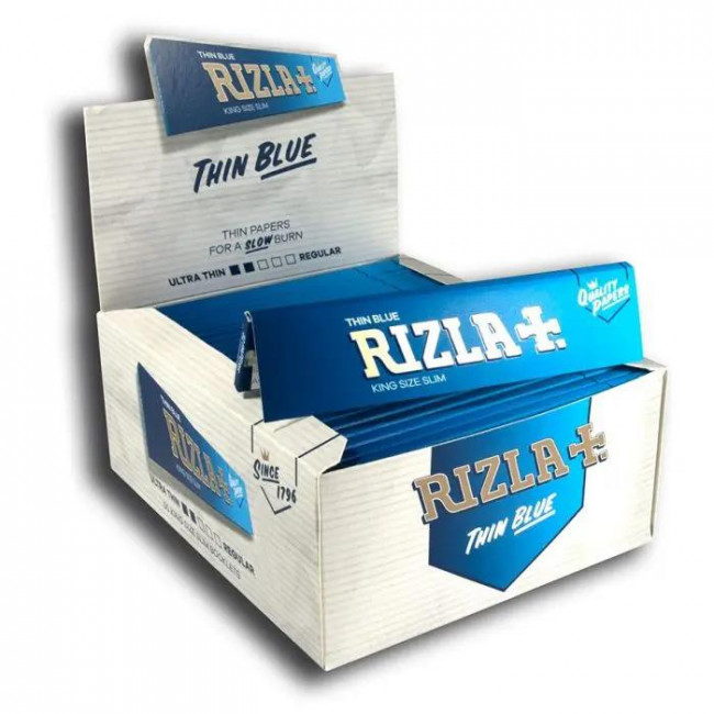 Χαρτάκια Στριφτού Rizla Μπλέ Thin King Size (32 φύλλα) (1τμχ)