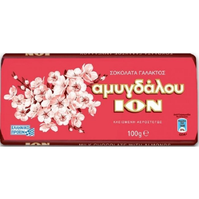 Σοκολάτα Γάλακτος ION Αμυγδάλου (2209) (100gr) (1τμχ)