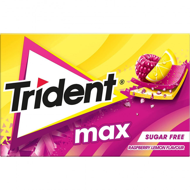 Τσίχλες Trident Max Raspberry Lemon (27g) (12τμχ)