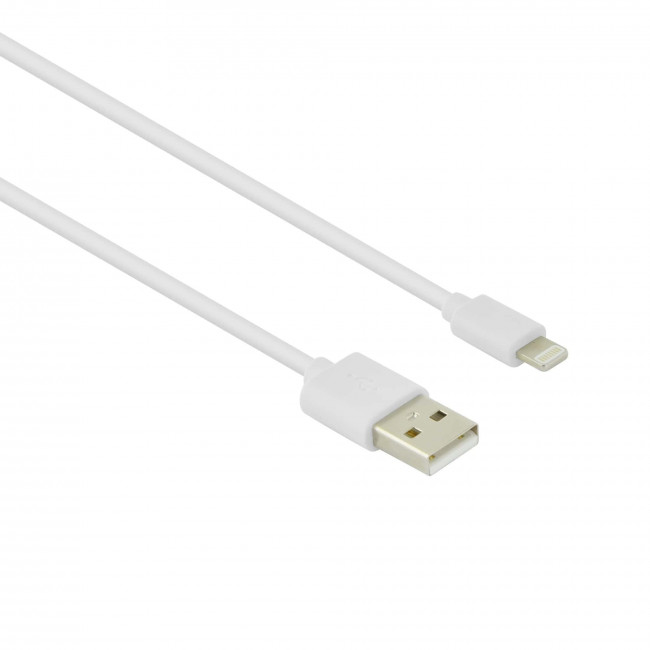 Καλώδιο Φόρτισης Lamtech Λευκό Για Σύνδεση USB με iPhone Lightning 5/6/7 1m (LAM439881)