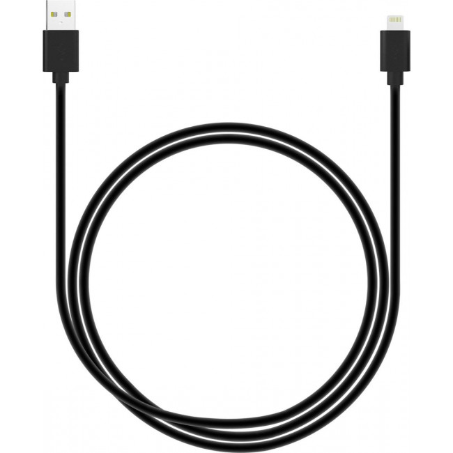 Καλώδιο Φόρτισης Lamtech Μαύρο Για Σύνδεση USB με iPhone Lightning 1m (LAM444519)