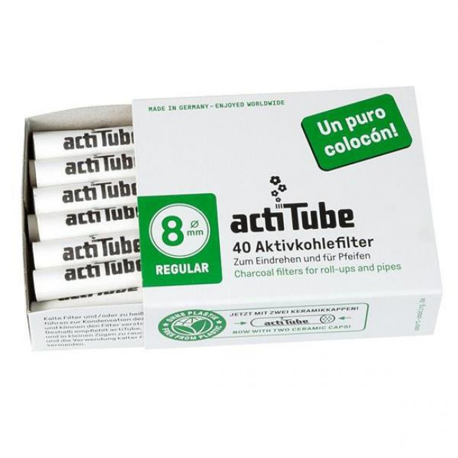 Φιλτράκια Ενεργού Άνθρακα ActiTube Regular 8mm 40τμχ (AC.11383) (1τμχ)