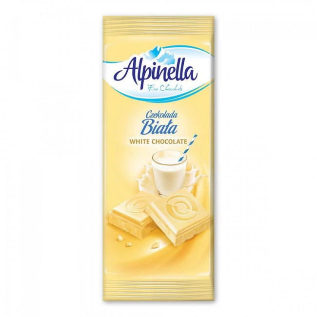 Σοκολάτα Λευκή Alpinella (90gr) (1τμχ)