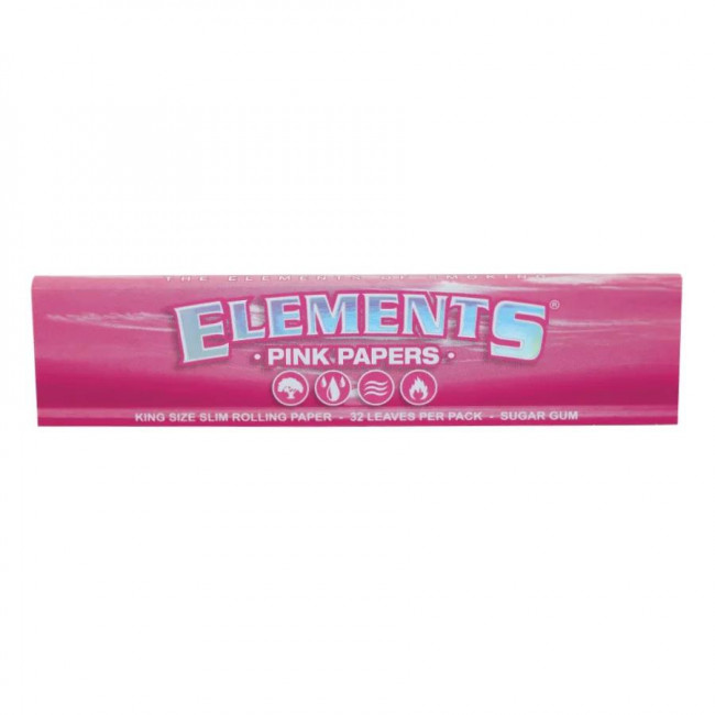 Χαρτάκια Elements Pink Slim King Size (32 φύλλα) (ΗΒ.14530) (1τμχ)