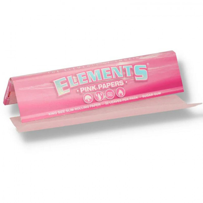 Χαρτάκια Elements Pink Slim King Size (32 φύλλα) (ΗΒ.14530) (1τμχ)
