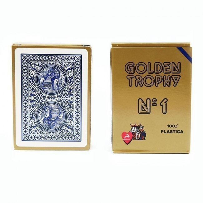 Τράπουλα Πλαστική Golden Trophy Modiano Μπλε (1τμχ)