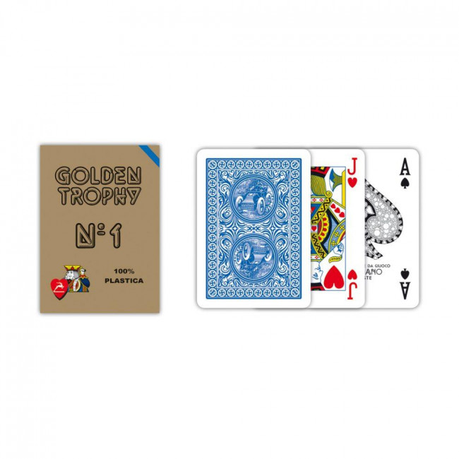 Τράπουλα Πλαστική Golden Trophy Modiano Μπλε (1τμχ)