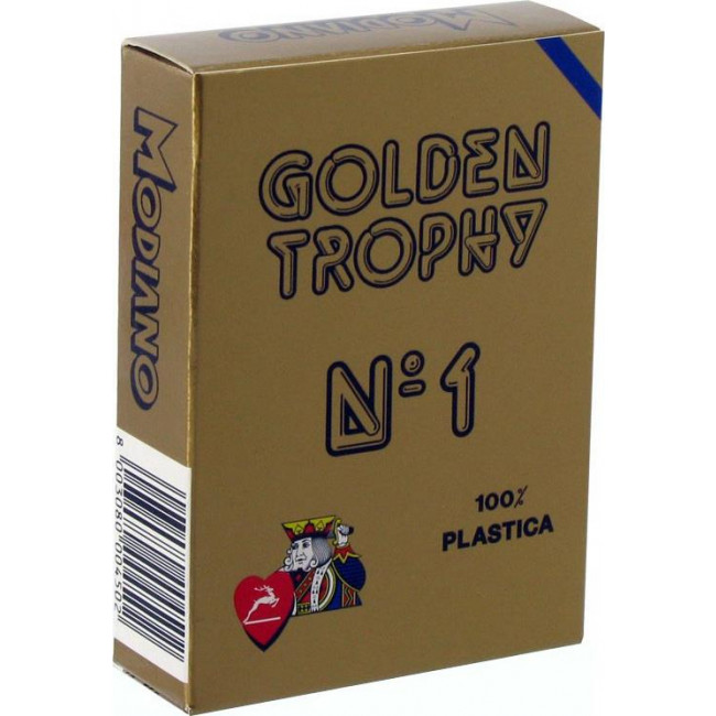 Τράπουλα Πλαστική Golden Trophy Modiano Μπλε (1τμχ)