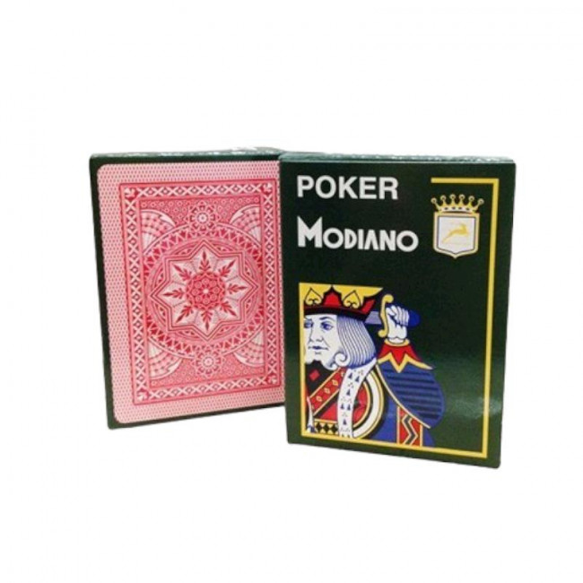Τράπουλα Πλαστικοποιημένη Poker Cristallo O.P. Modiano Κόκκινη (1τμχ)