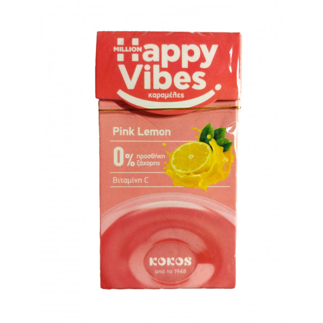 Καραμέλες Happy Vibes Pink Lemon (33gr) (1τμχ)