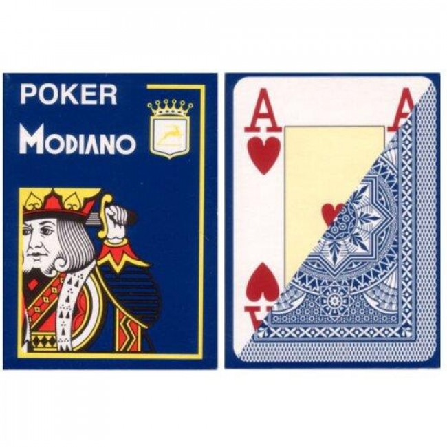 Τράπουλα Πλαστική Texas Poker Modiano Μπλε (1τμχ)