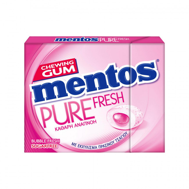 Τσίχλες Mentos Pure Fresh Bubble Fresh Box (30gr) (12τμχ)