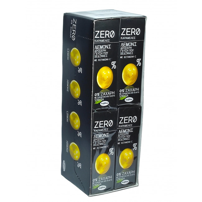 Καραμέλες Λάβδας Zero Λεμόνι χωρίς ζάχαρη (32gr) (12τμχ)