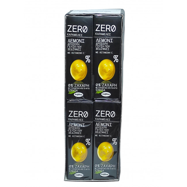 Καραμέλες Λάβδας Zero Λεμόνι χωρίς ζάχαρη (32gr) (12τμχ)