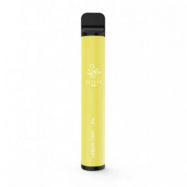 Ηλεκτρονικό Τσιγάρο μιας Χρήσης Elf Bar 600 Lemon Tart Pod Kit 2ml 20mg με Ενσωματωμένη Μπαταρία