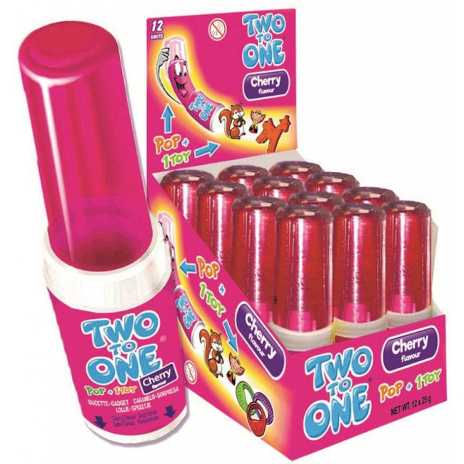 Γλειφιτζούρια Two to One Cherry (25g) (1τμχ)