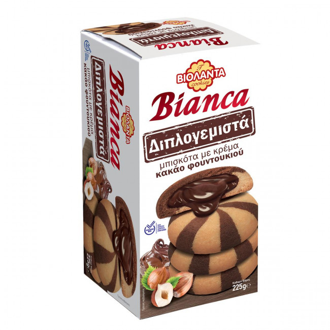 Βιολάντα Μπίσκοτα Bianca Κακάο Διπλογεμιστά (225gr)