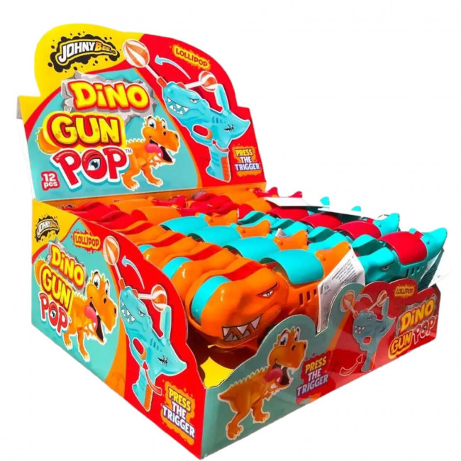 Γλειφιτζούρι Όπλο Δεινοσαυράκι Dino Gun Pop Johny Bee (10gr) (1τμχ)