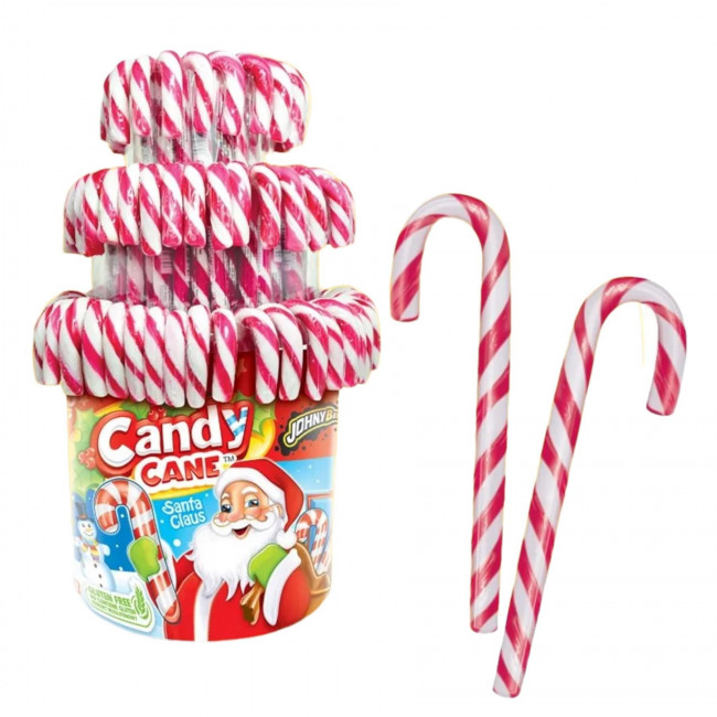 Χριστουγεννιάτικο Γλειφιτζούρι Μπαστουνάκι Candy Cane Santa Claus Johny Bee (12gr) (100τμχ)