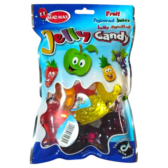 Ζελεδάκια Jelly Candy με γεύση Φρούτων Σακουλάκι (35gr) (10τμχ)