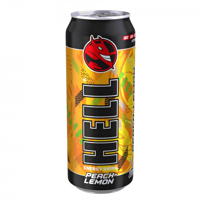 Ενεργειακό Ποτό Hell Energy Peach Lemon (500ml) (1τμχ)