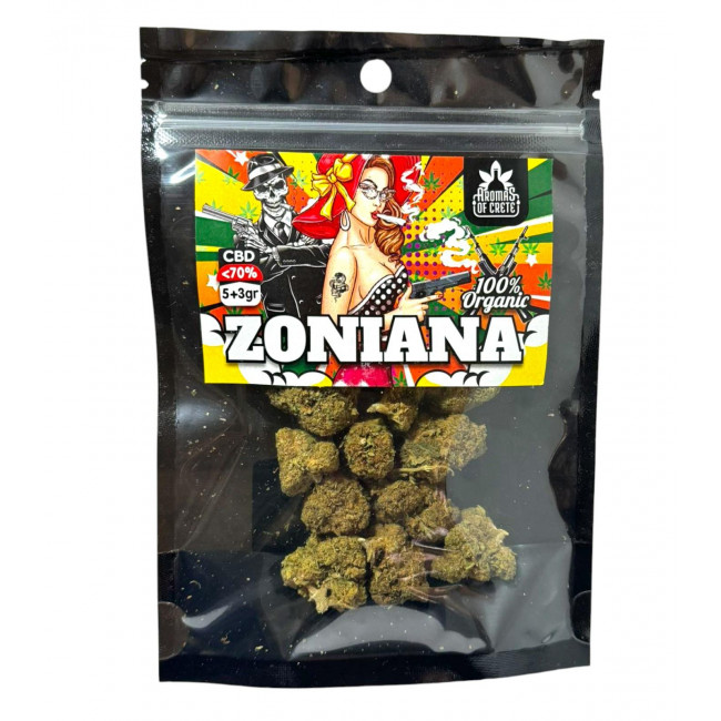 Ανθοί Κάνναβης Aromas Of Crete Zoniana CBD <70% (5gr+3gr) (03590) (1τμχ)