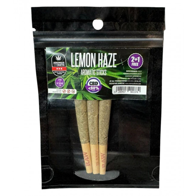 Προϊόν Κάνναβης Aromas Of Crete Lemon Haze Aromatic Sticks CBD <88% (1.5gr) (01374) (2+1 ΔΩΡΟ)