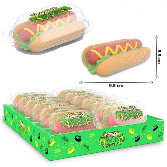 Ζαχαρώδη Ζελεδάκια Yammiez Sour Hot Dog Mallow Relkon (50gr) (12τμχ)