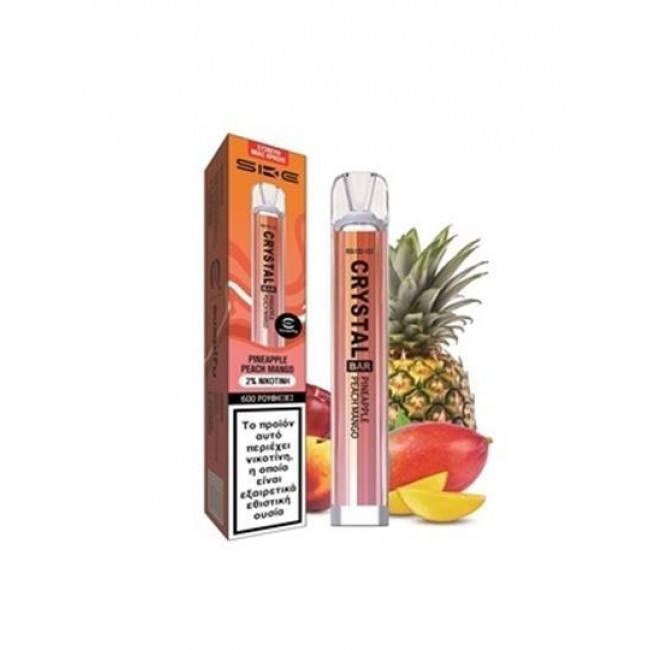 Ηλεκτρονικό Τσιγάρο Μιας Χρήσης SKE Crystal Bar Pineapple Peach Mango 20mg 2ml