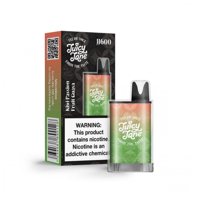 Ηλεκτρονικό Τσιγάρο Μιας Χρήσης JuicyJane 600 Kiwi Passion Fruit Guava 2ml 20mg