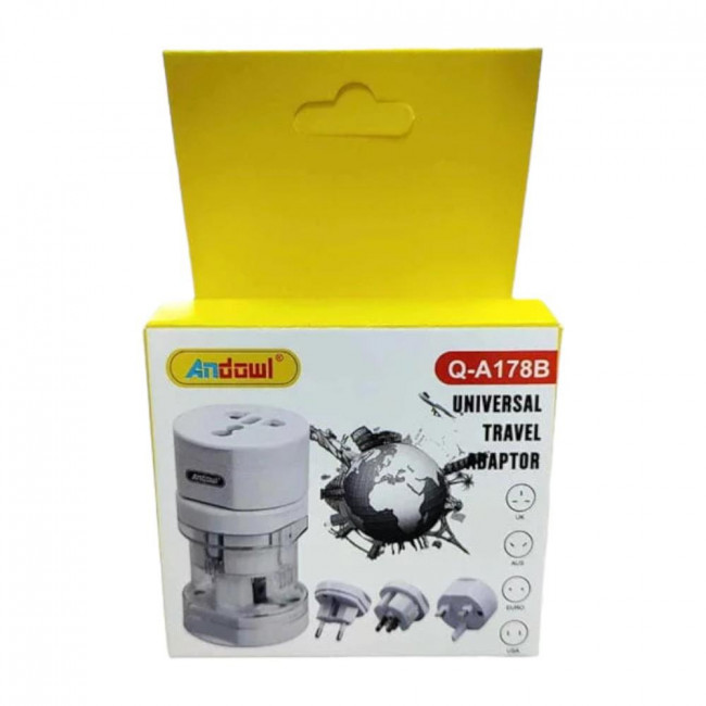 Αντάπτορας Πρίζας από Universal σε Universal – Universal Travel Adapter Q-Q178B Andowl (LM-05793)