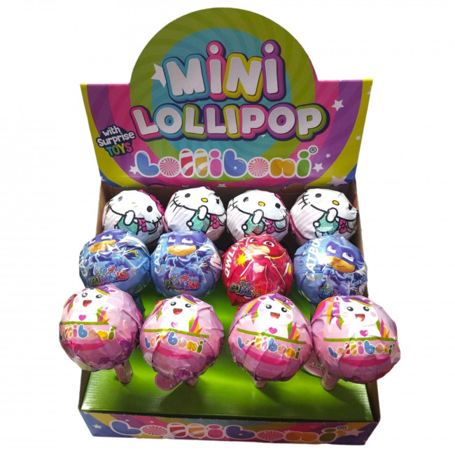 Γλειφιτζούρι Mini Lollipop Surprise με εκπλήξεις Lolliboni (8gr) (12τμχ)